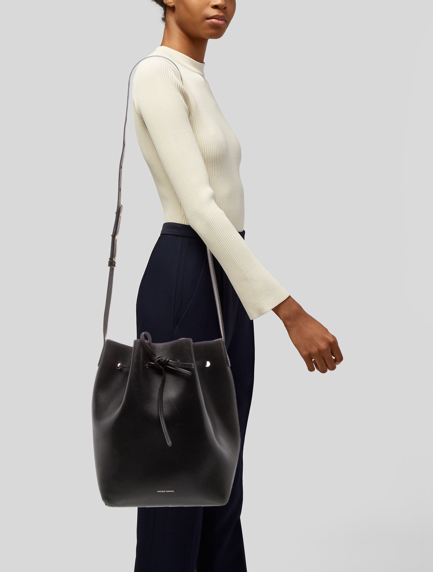 Mansur Gavriel Leather Bucket Bag