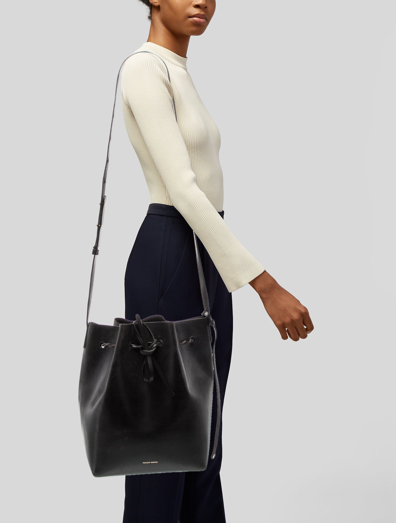 Mansur Gavriel Leather Bucket Bag