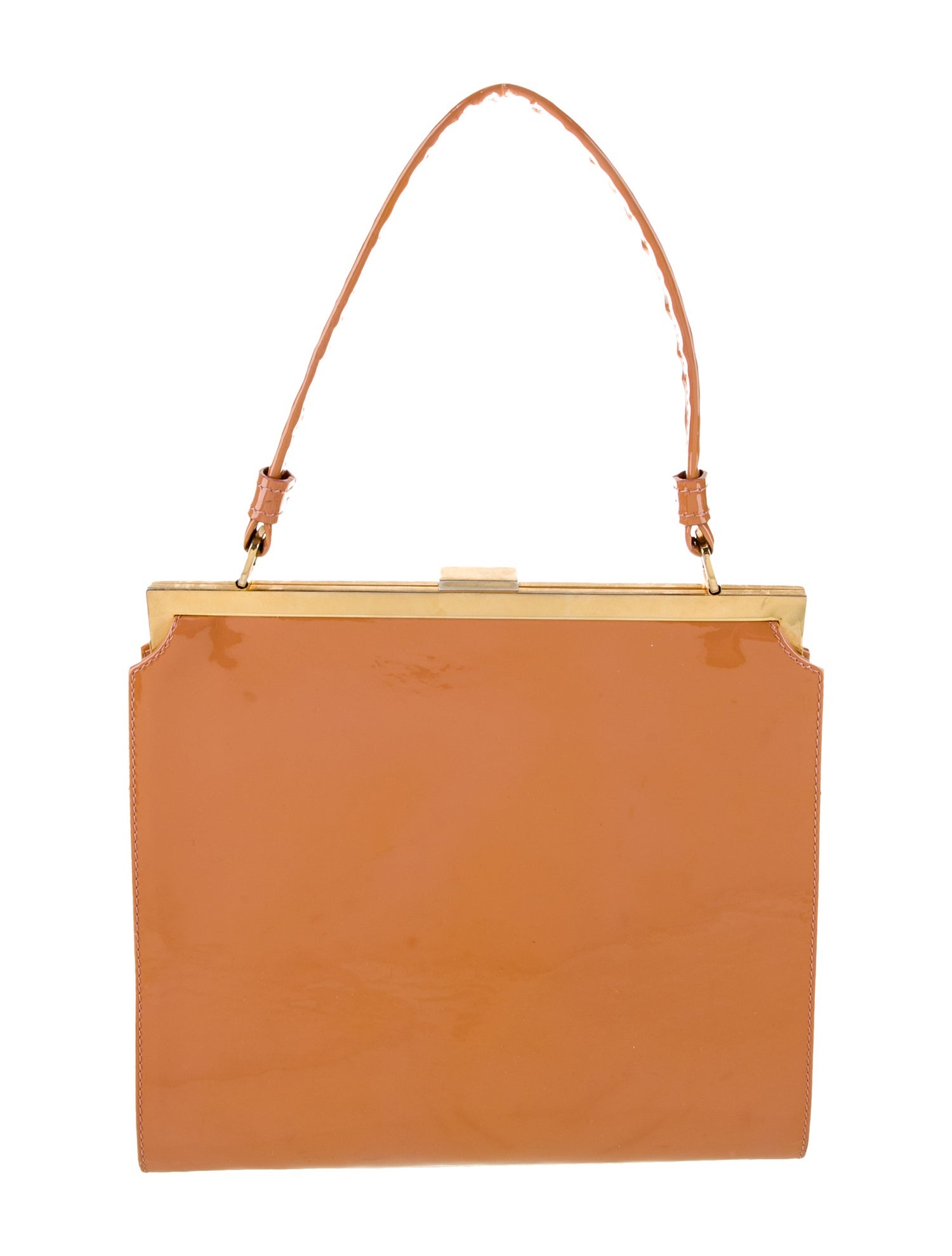 Mansur Gavriel Patent Leather Top Handle Bag
