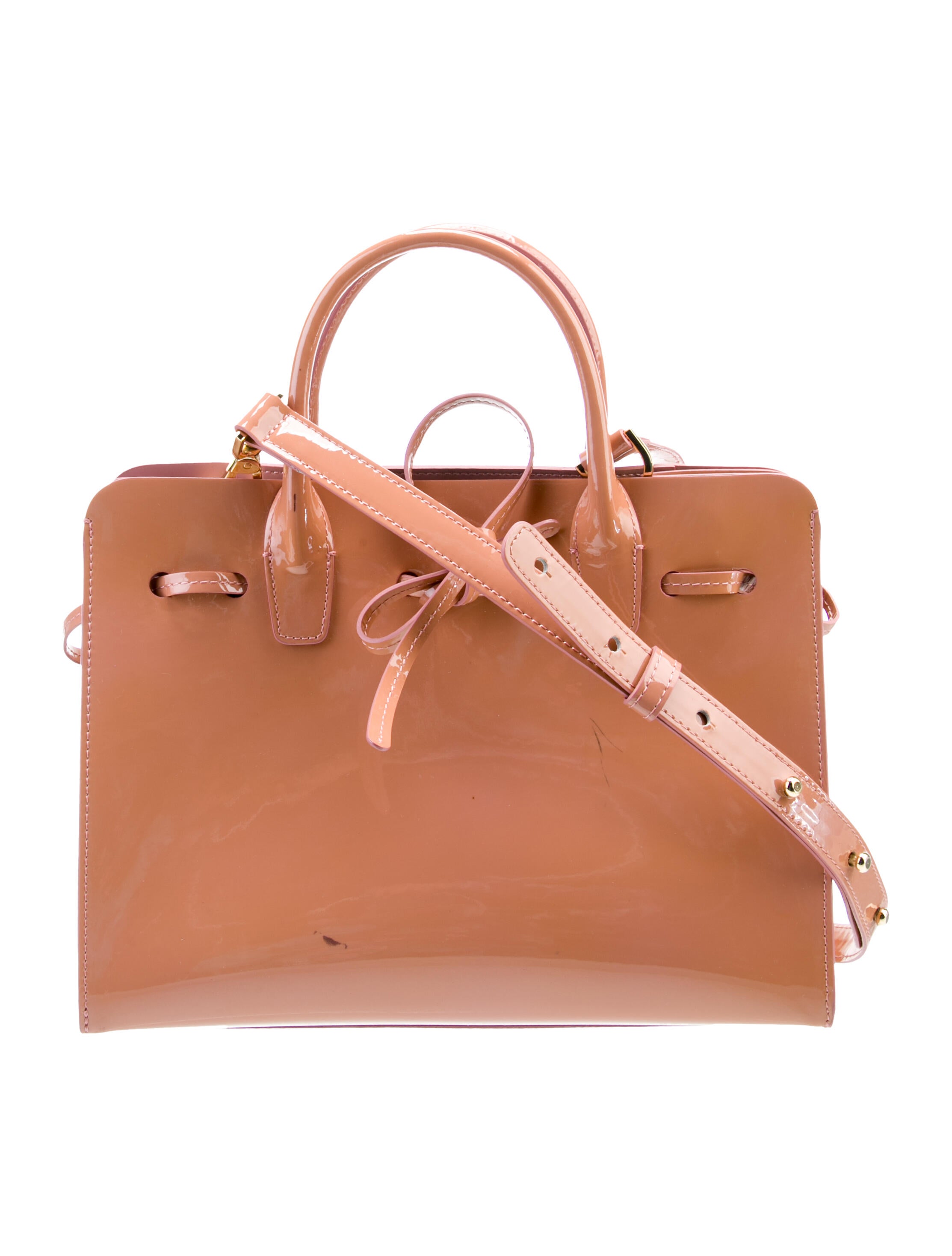 Mansur Gavriel Patent Leather Top Handle Bag