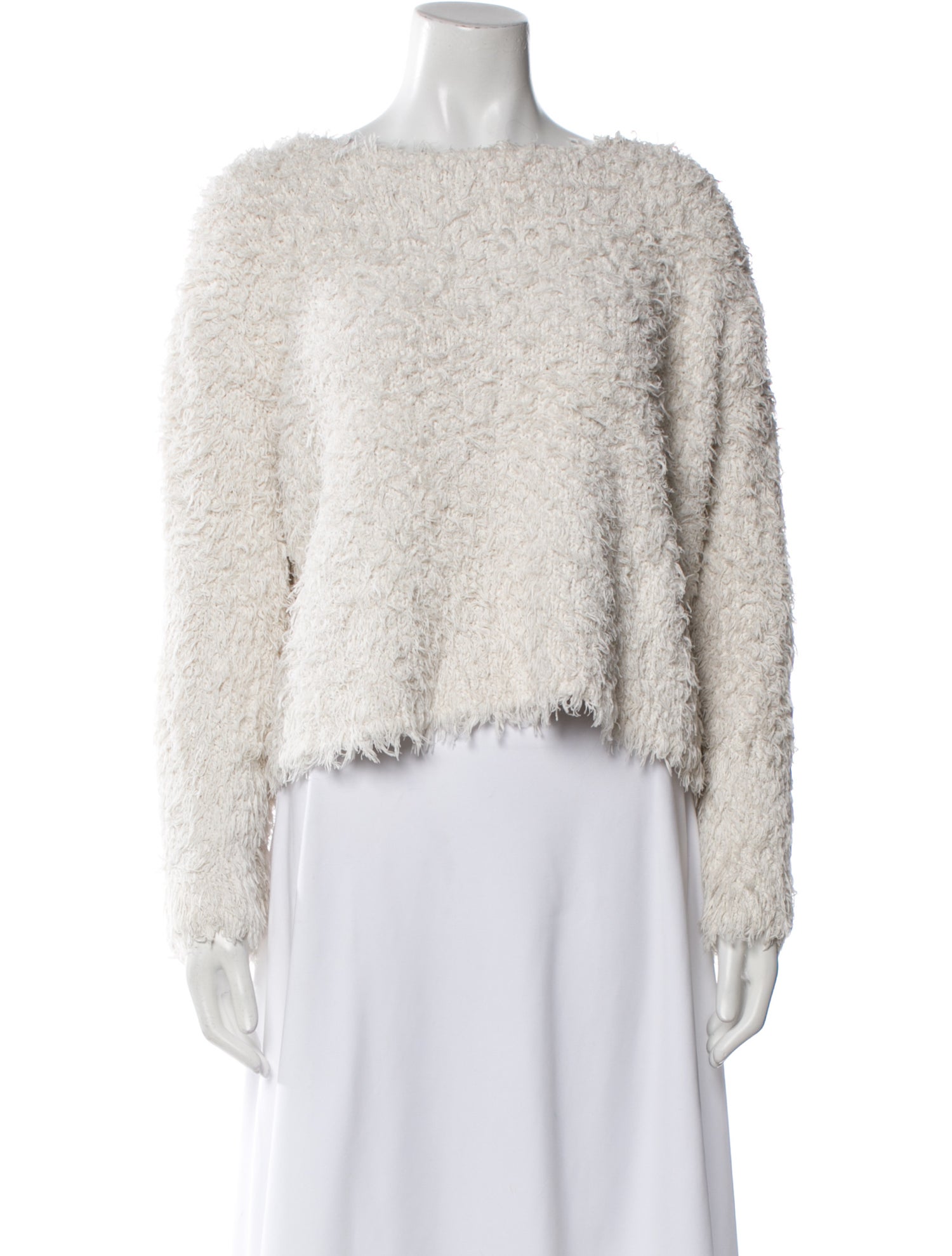 Mansur Gavriel Silk Lace Pattern Crop Top