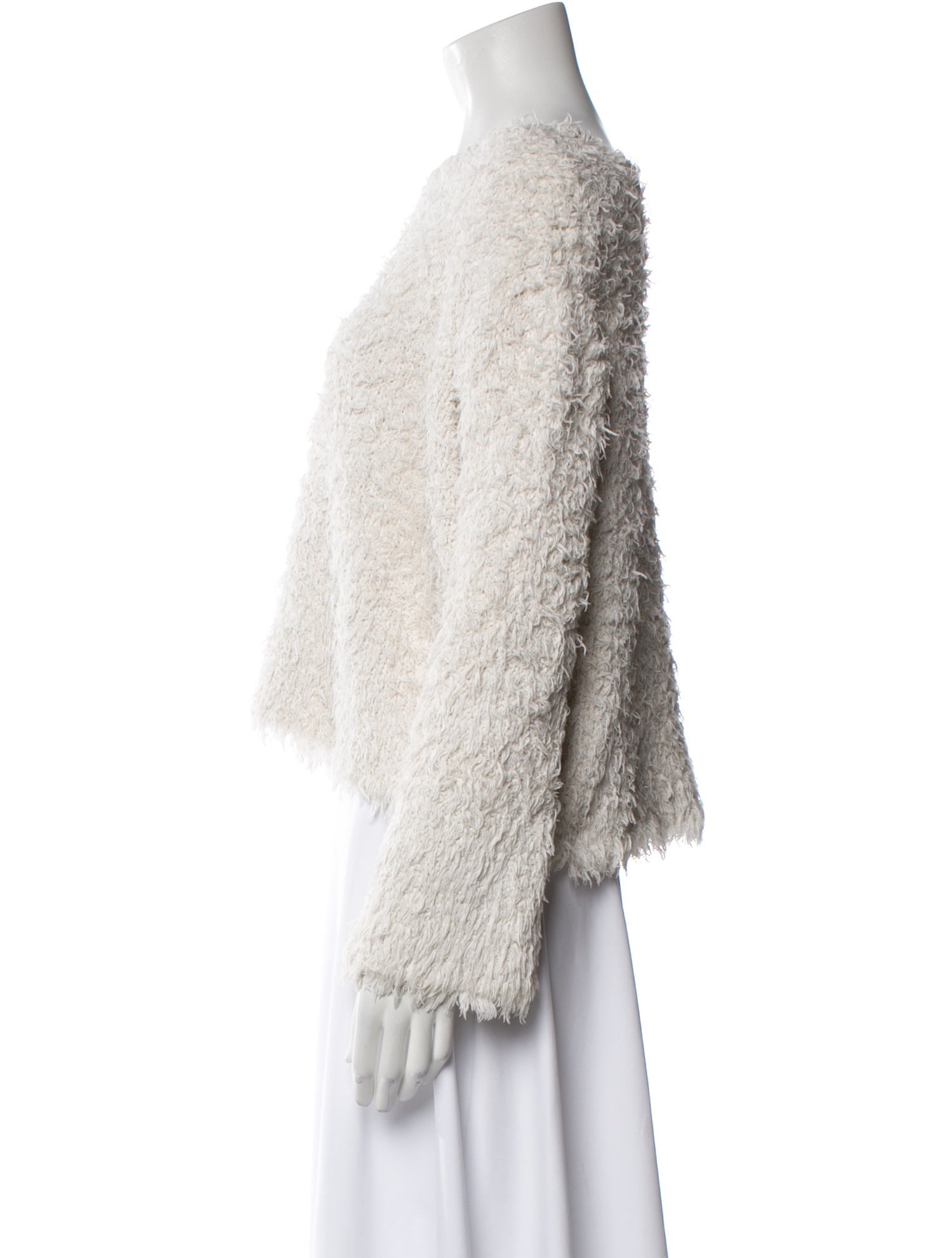 Mansur Gavriel Silk Lace Pattern Crop Top