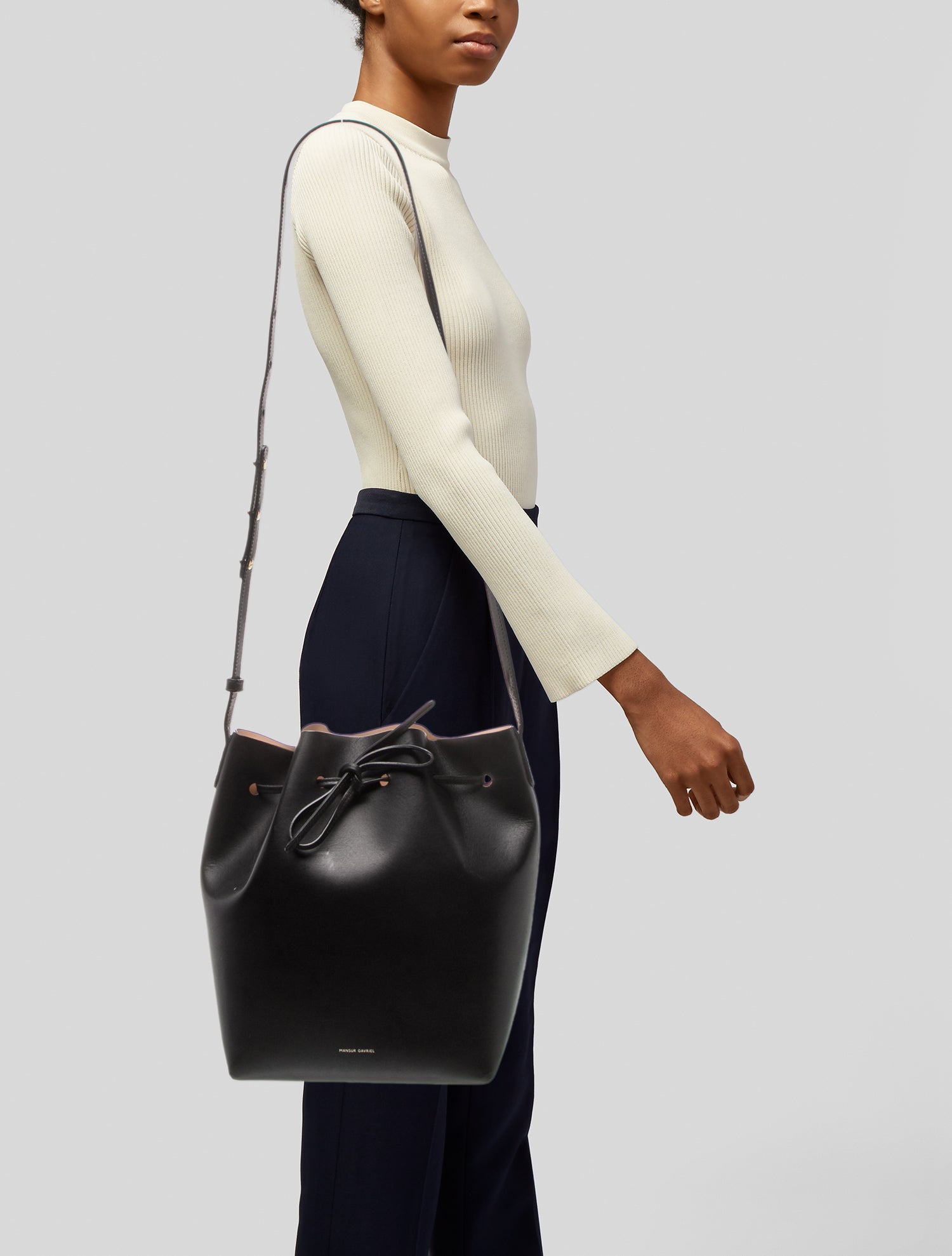 Mansur Gavriel Leather Bucket Bag