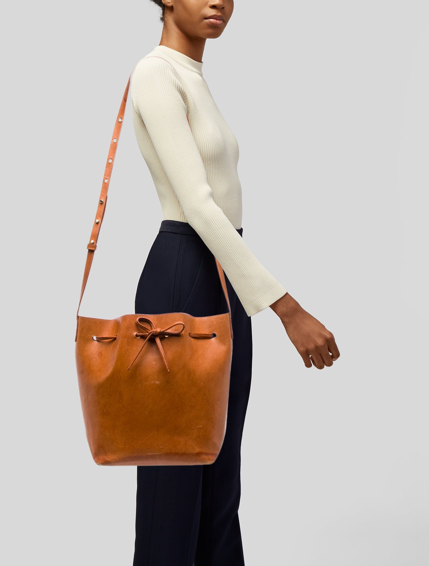 Mansur Gavriel Leather Bucket Bag