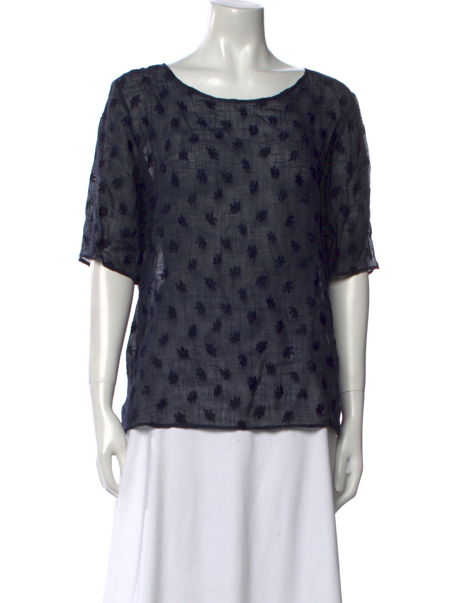 Mansur Gavriel Linen Printed T-Shirt