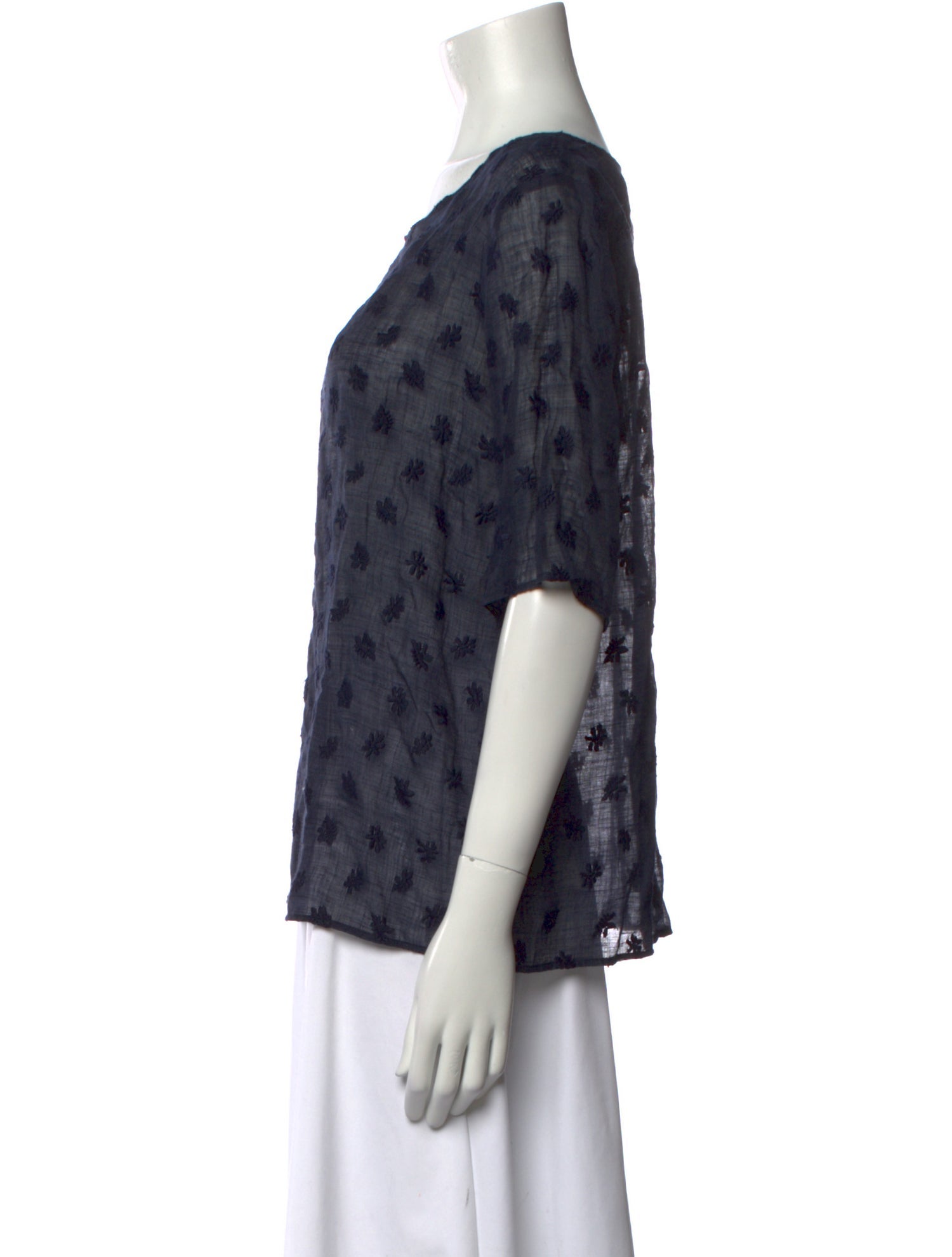 Mansur Gavriel Linen Printed T-Shirt