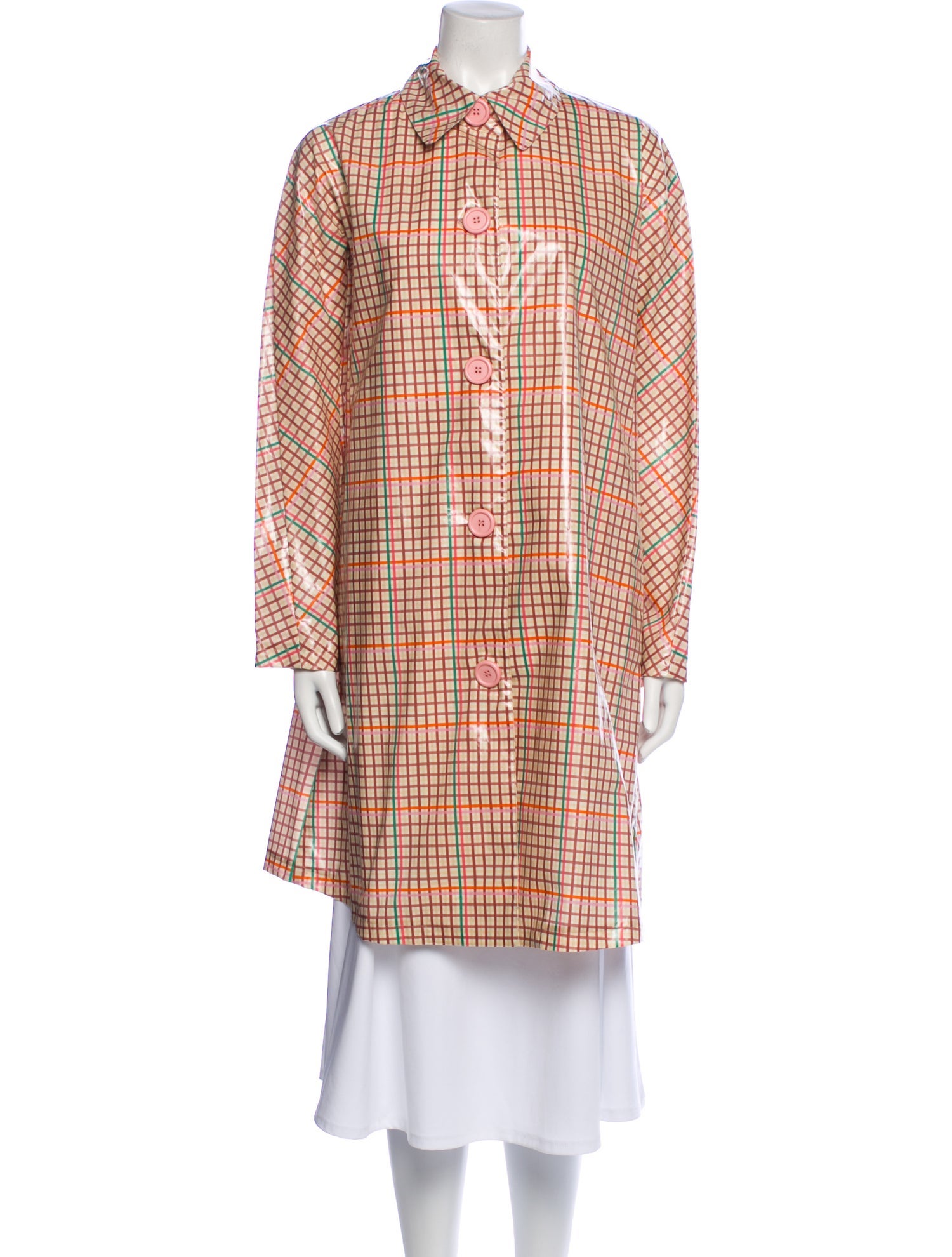 Mansur Gavriel Plaid Print Coat