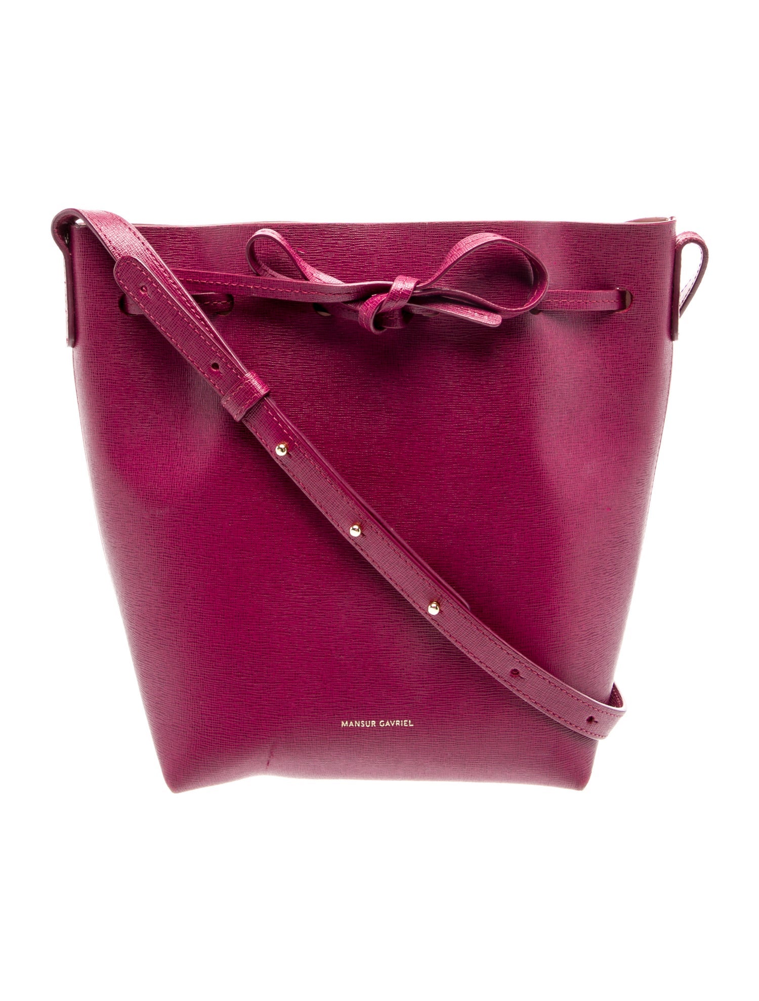 Mansur Gavriel Saffiano Leather Bucket Bag