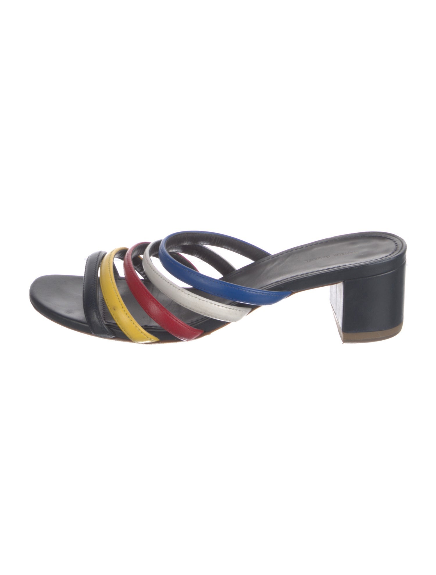 Mansur Gavriel Leather Printed Slides