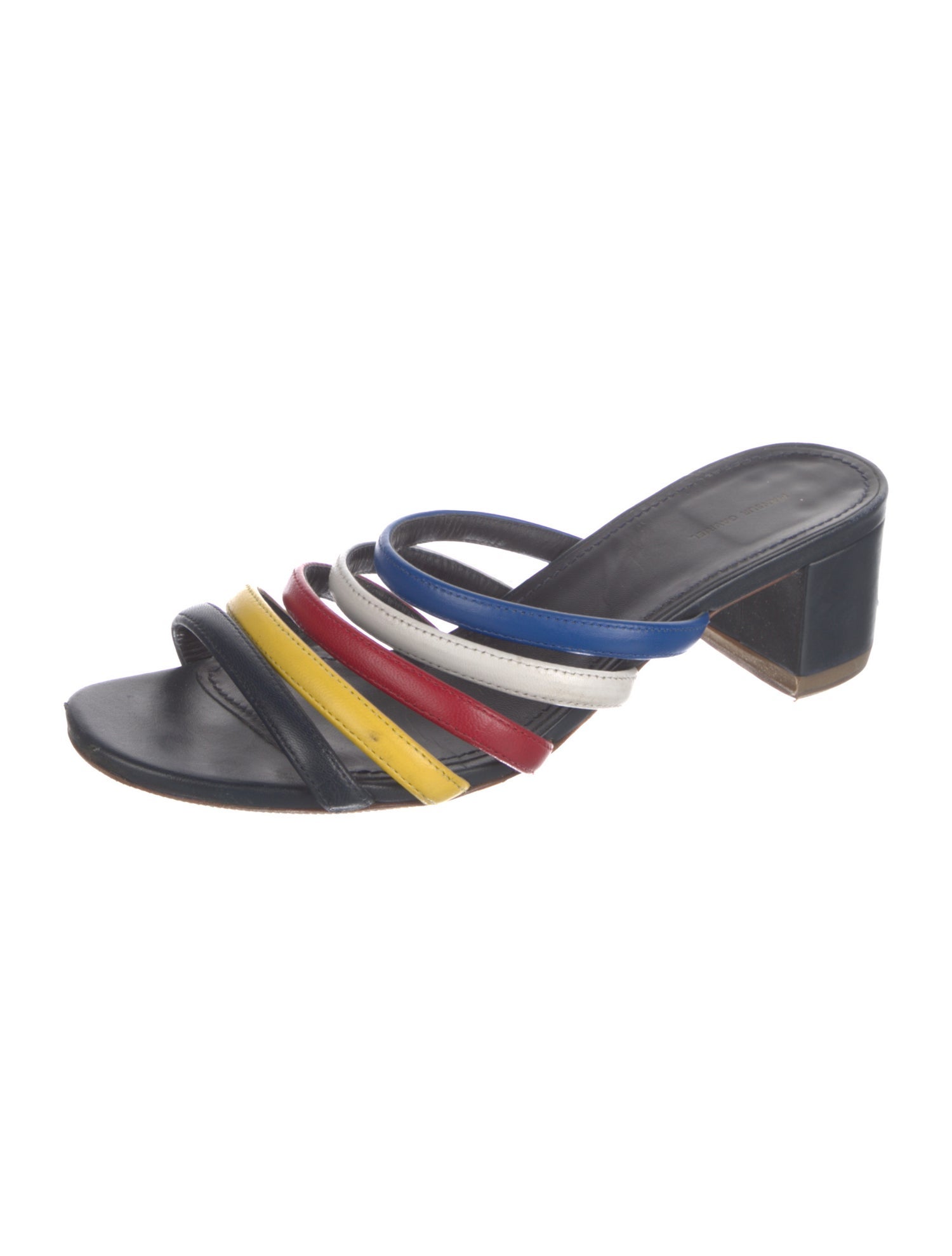 Mansur Gavriel Leather Printed Slides