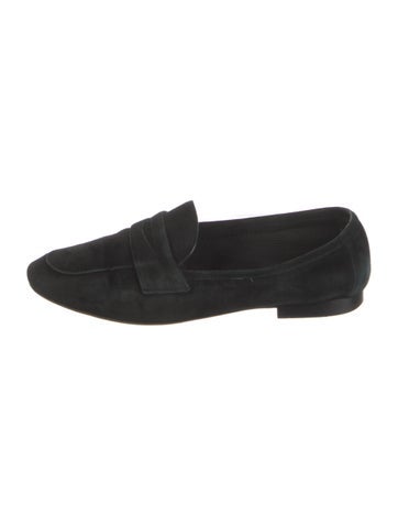 Pre-owned Mansur Gavriel Suede Loafers In Black