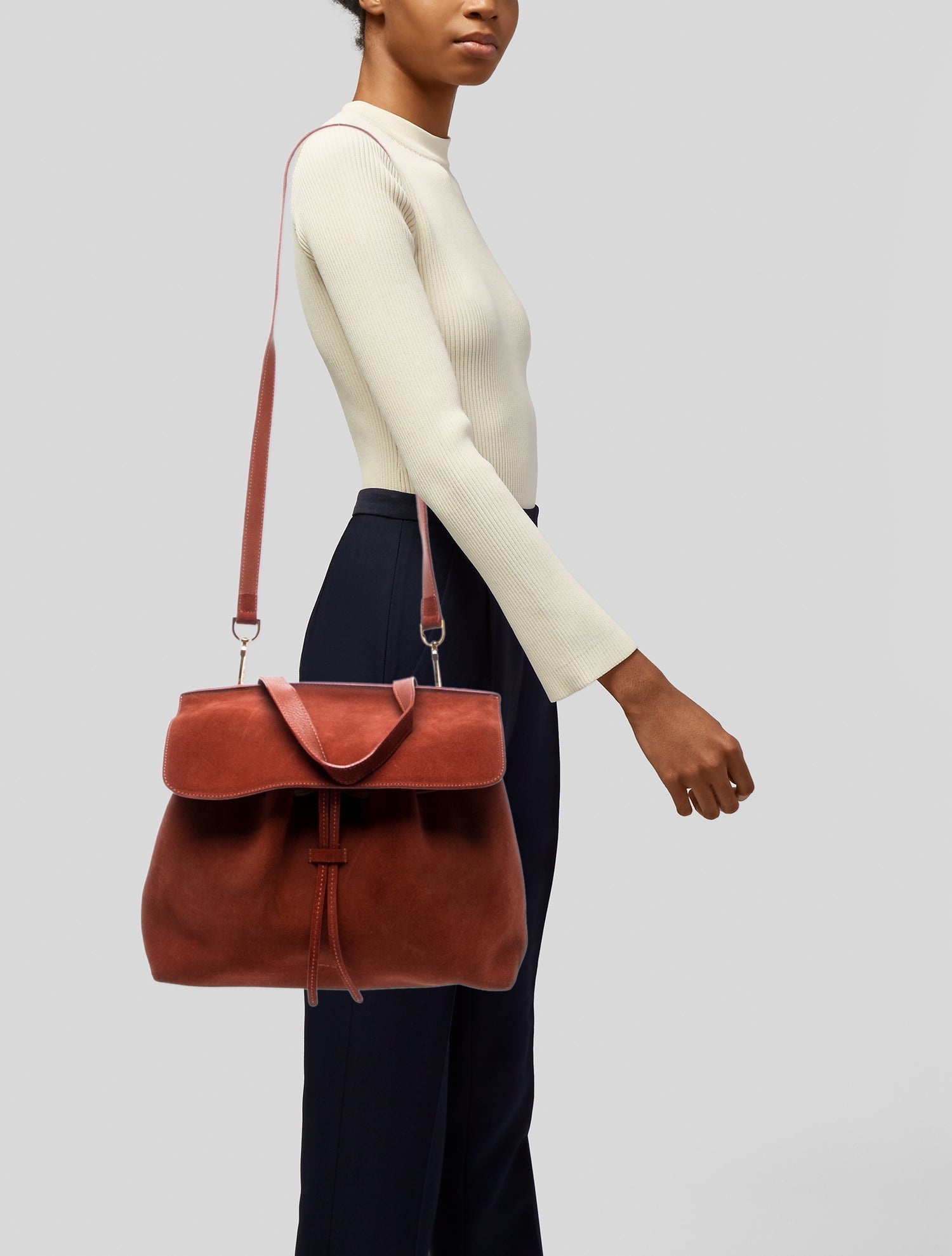 Mansur Gavriel Suede Shoulder Bag