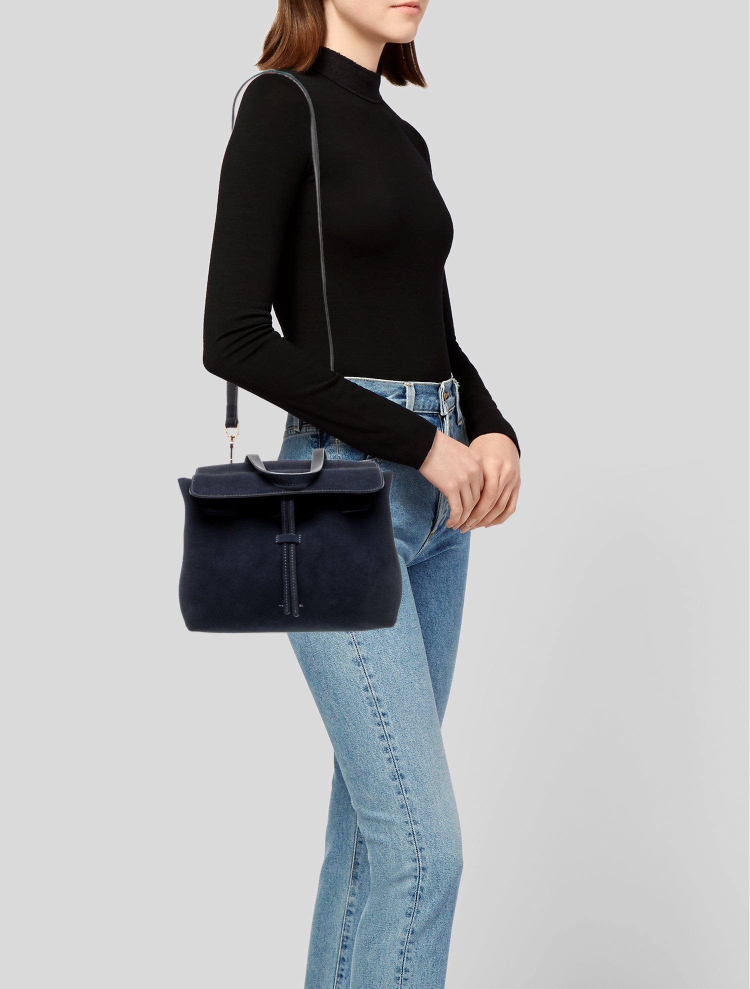 Mansur Gavriel Suede Top Handle Bag