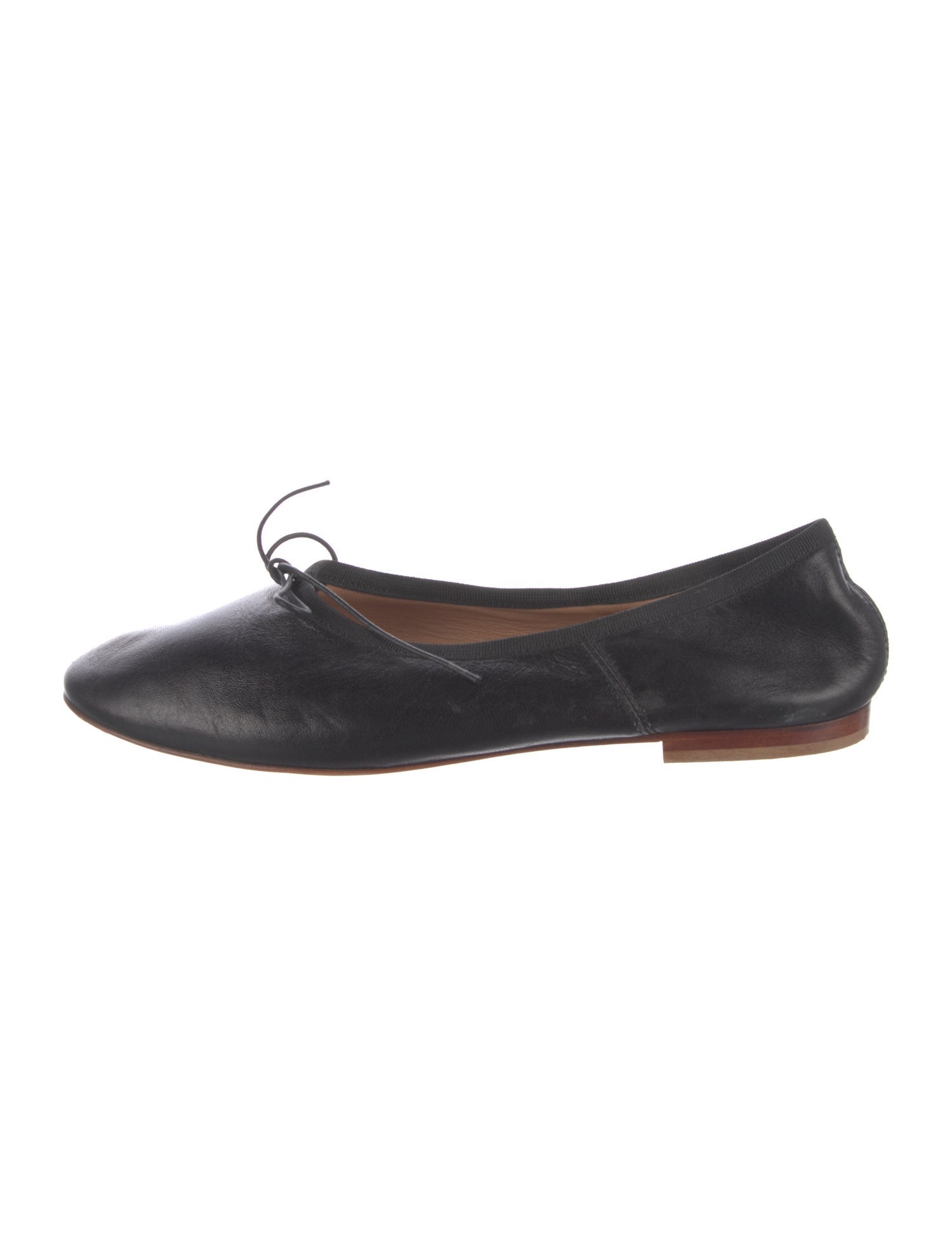 Mansur Gavriel Leather Bow Accents Ballet Flats