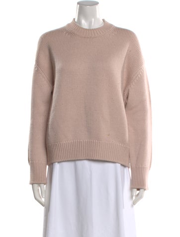 Pre-owned Mansur Gavriel Merino Wool Mock Neck Sweater In Pink