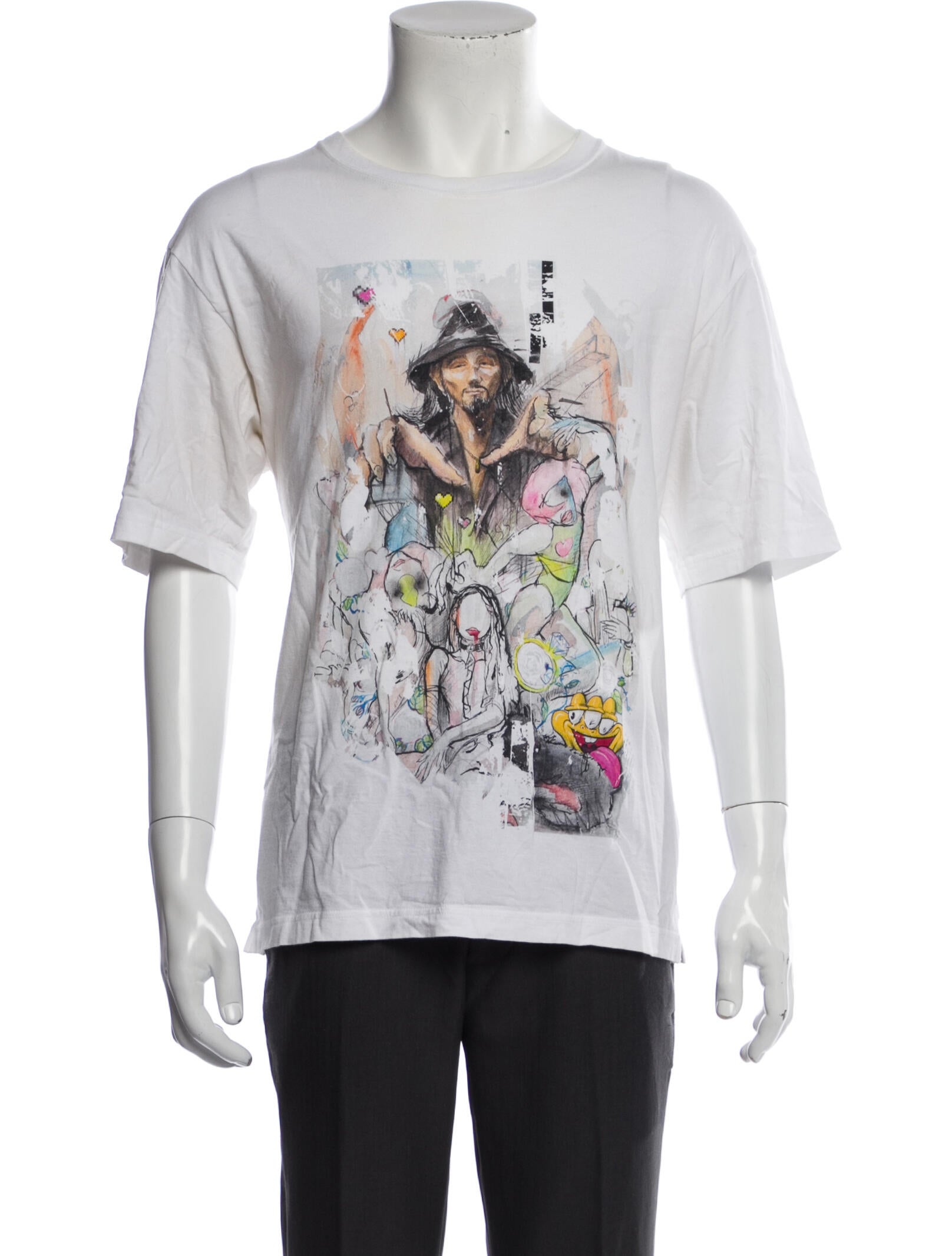 Ground Y by Yohji Yamamoto Graphic Print Crew Neck T-Shirt