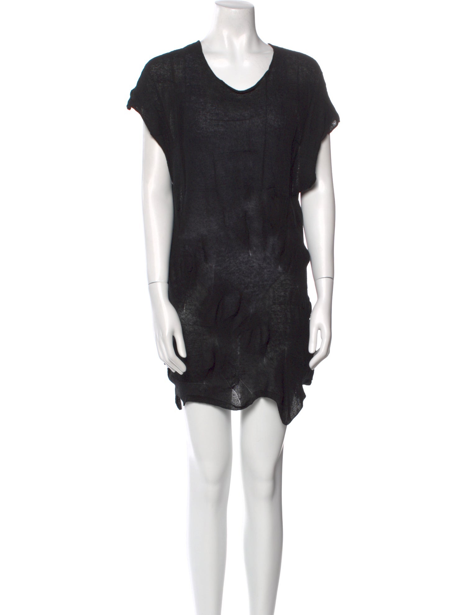 Ground Y by Yohji Yamamoto Scoop Neck Mini Dress