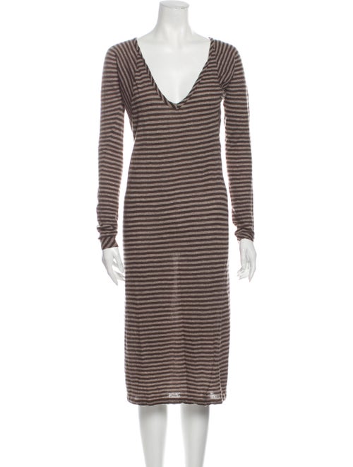 Humanoid Striped Midi Length Dress