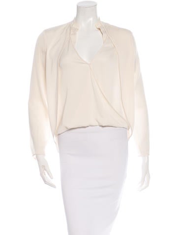 Halston Heritage Heritage Silk Draped Top