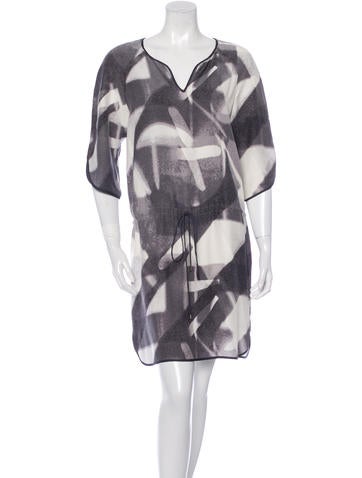 Halston Heritage Silk Printed Dress