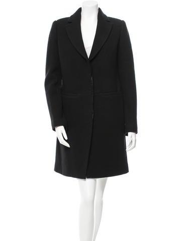 Halston Heritage Wool Notch-Lapel Coat