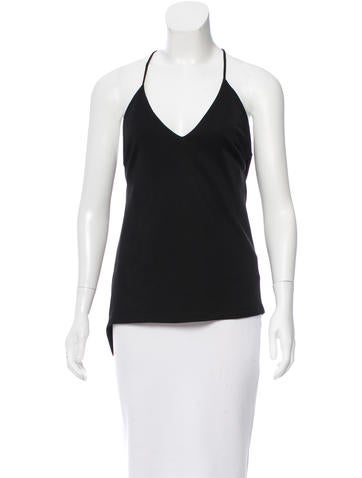 Halston Heritage Chain-Link Draped Top