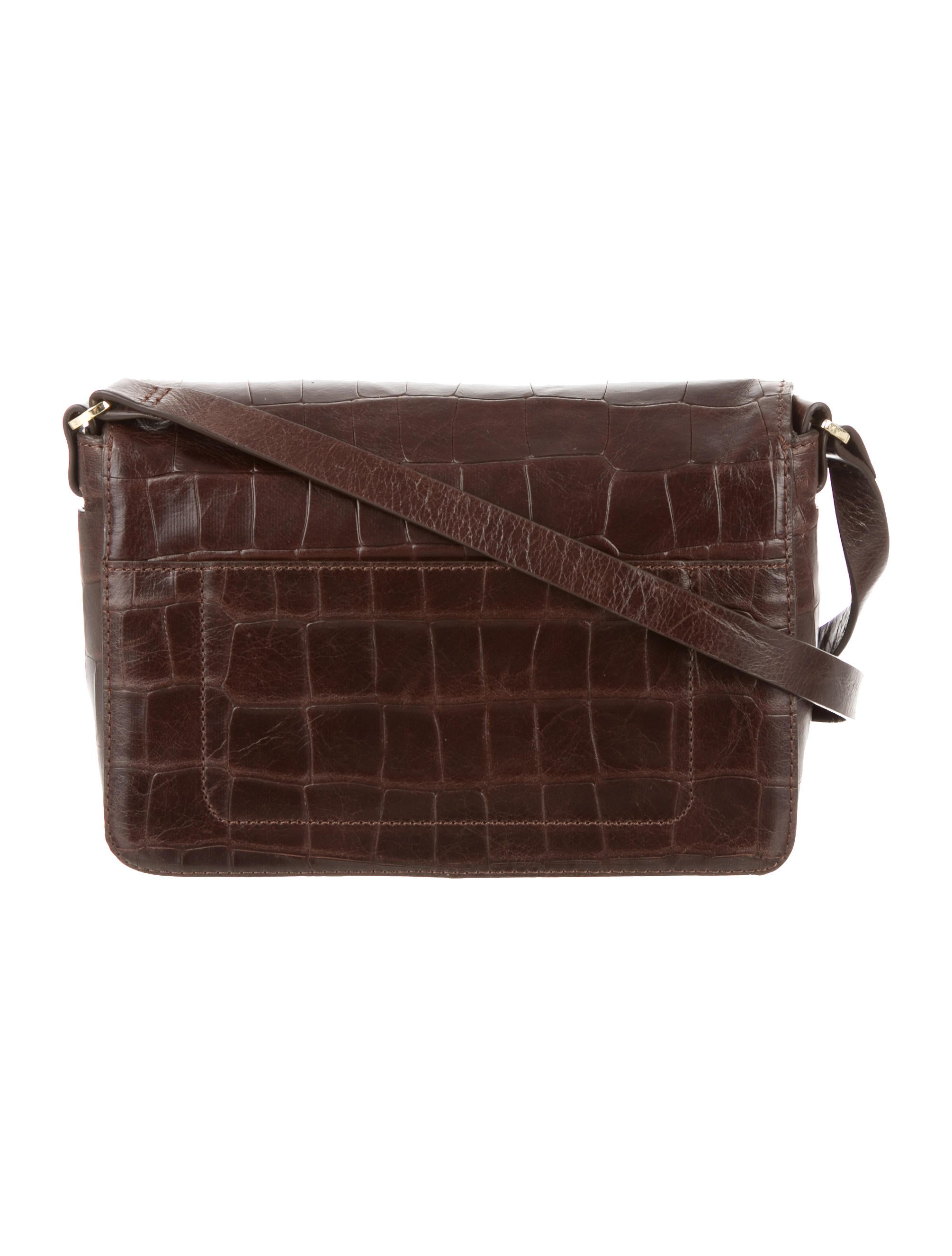 Halston Heritage Embossed Leather Crossbody Bag Handbags WH125288