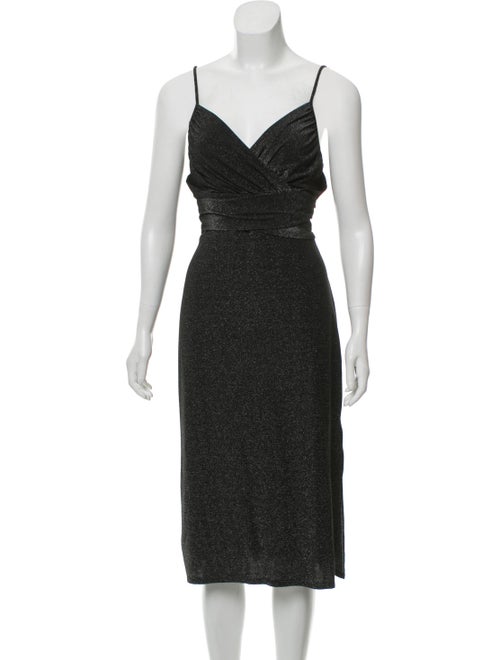Halston Heritage Metallic Midi Dress Metallic