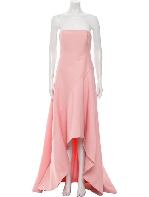 Halston Heritage Strapless Long Dress Pink
