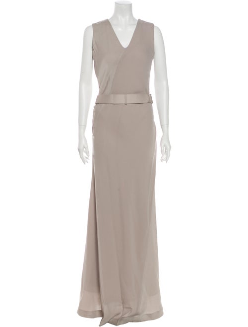 Halston Heritage V-Neck Long Dress
