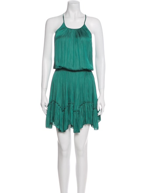 Halston Heritage Halterneck Mini Dress Green