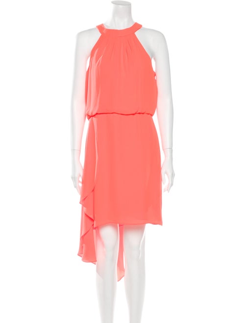 Halston Heritage Midi Length Skirt Orange