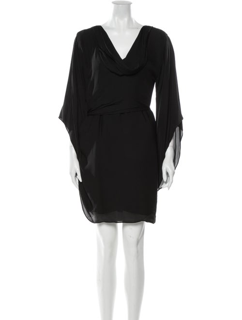 Halston Heritage Silk Mini Dress Black