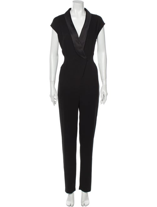 Halston Heritage V-Neck Jumpsuit Black