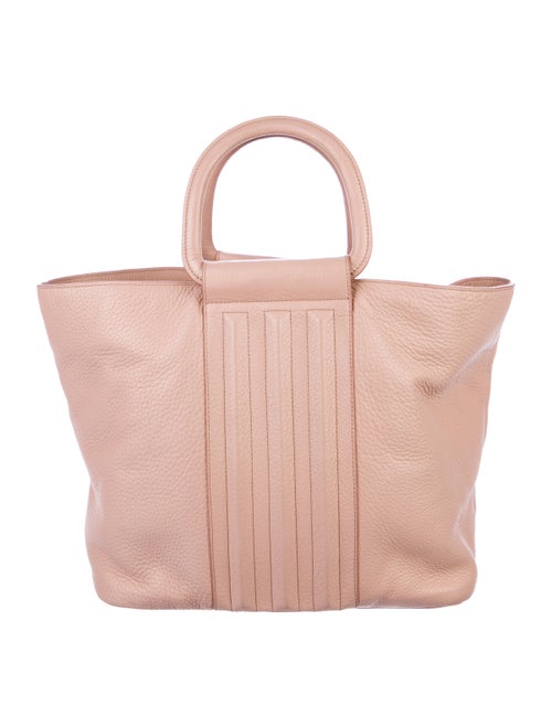 Halston Heritage Grained Leather Tote Pink