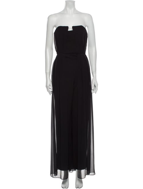 Halston Heritage Strapless Jumpsuit Black