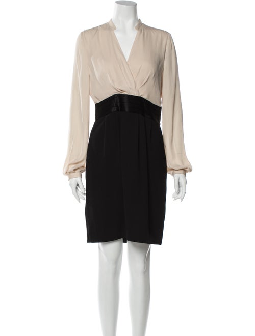 Halston Heritage V-Neck Mini Dress
