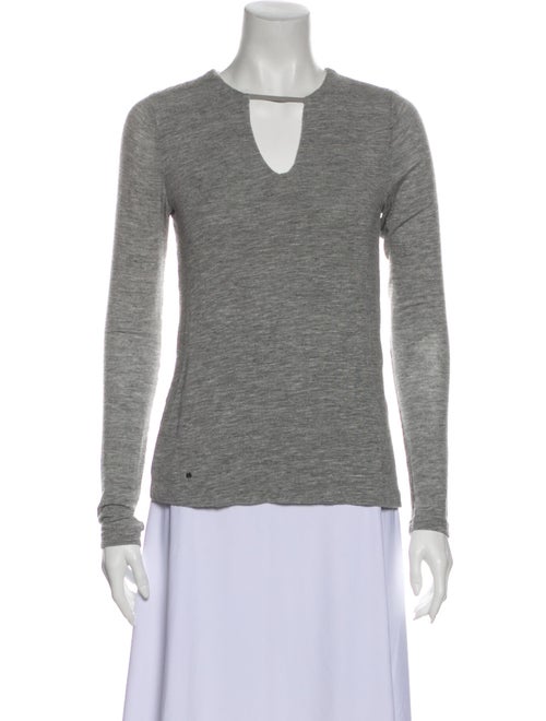 Halston Heritage V-Neck Sweater Grey