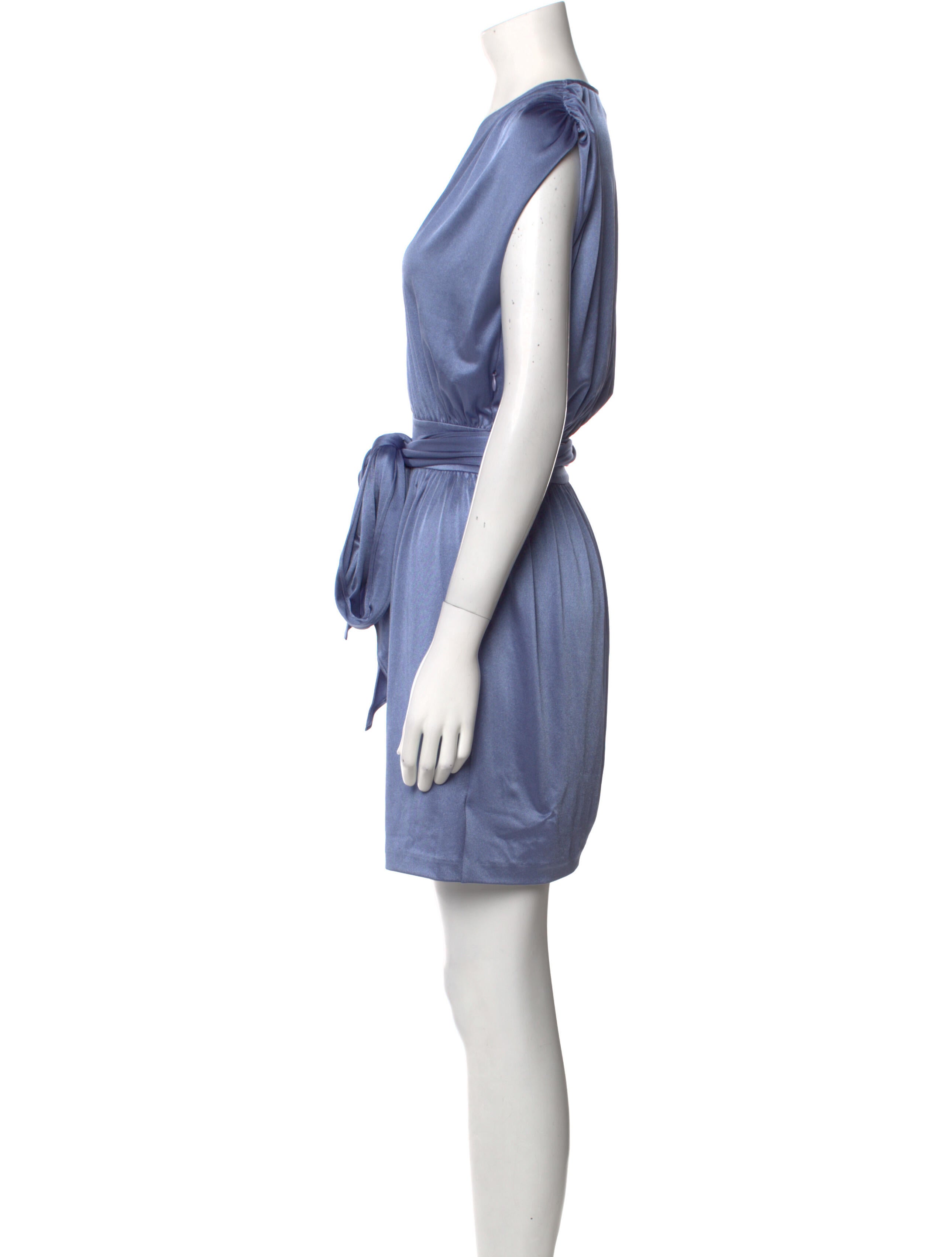 Halston Heritage V-Neck Mini Dress