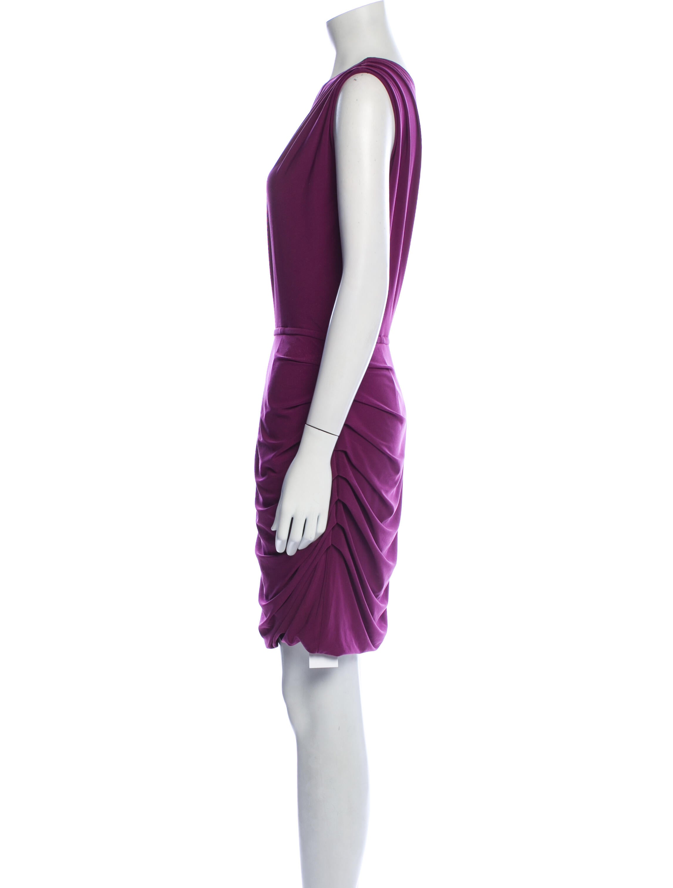 H Halston Women's One Shoulder Chain Detail Dress Red Size Small