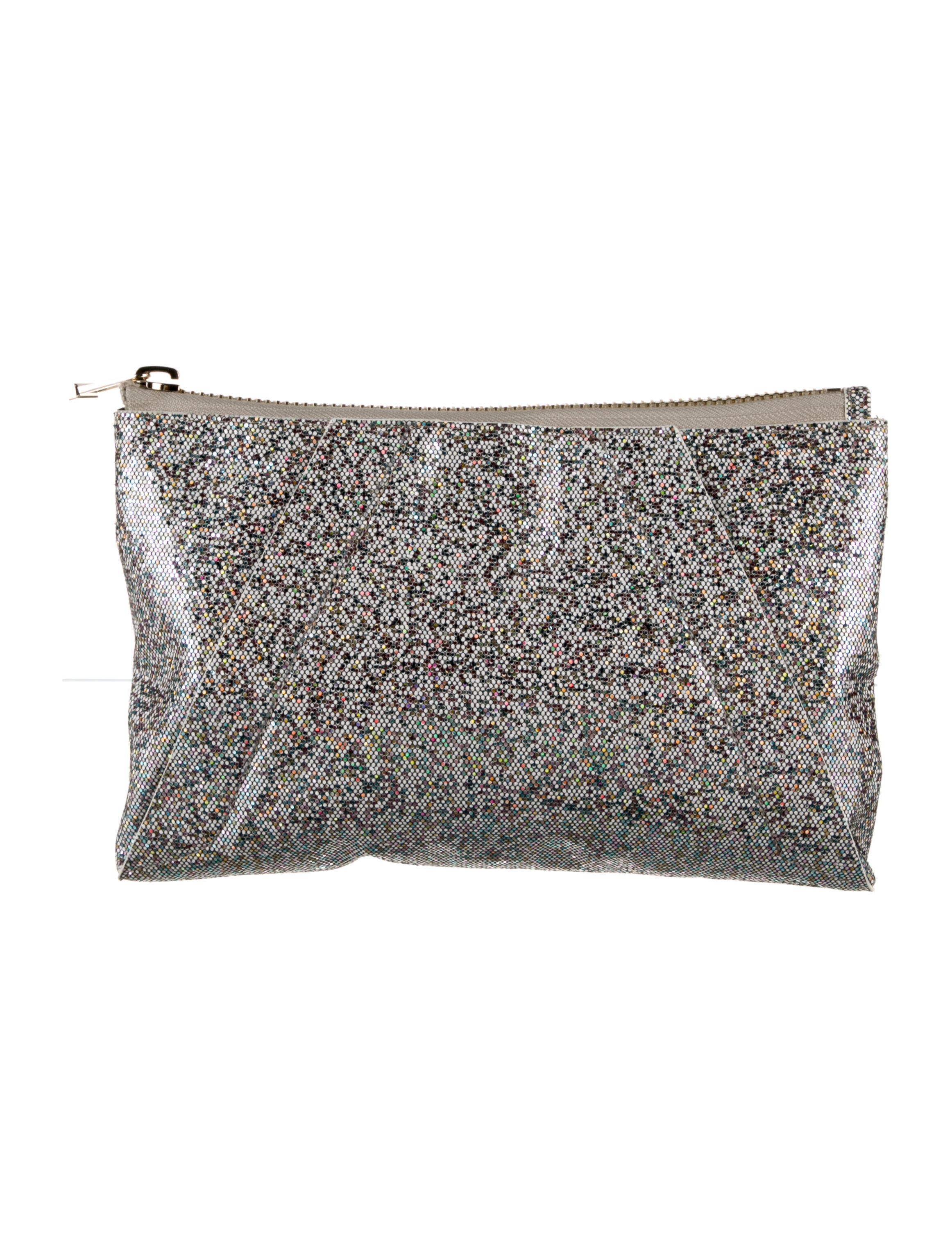 Halston Heritage EVENING NOVELTY SPARKLE LUCITE LG OBLONG MINAUDIERE