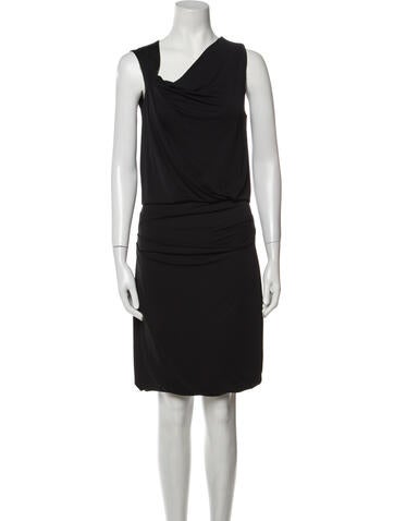 Halston Heritage Dresses Cowl Neck Knee-Length Dress US 4 | S