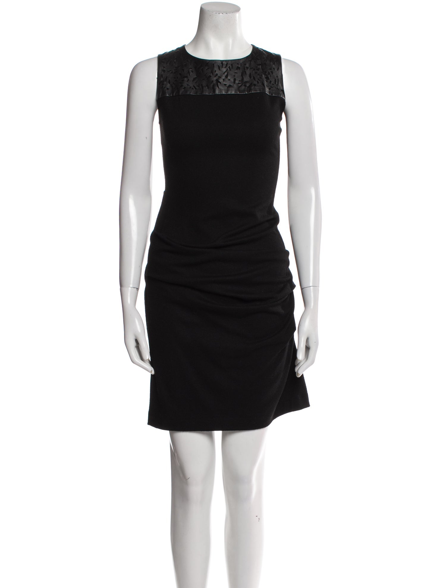 Halston Heritage Crew Neck Mini Dress