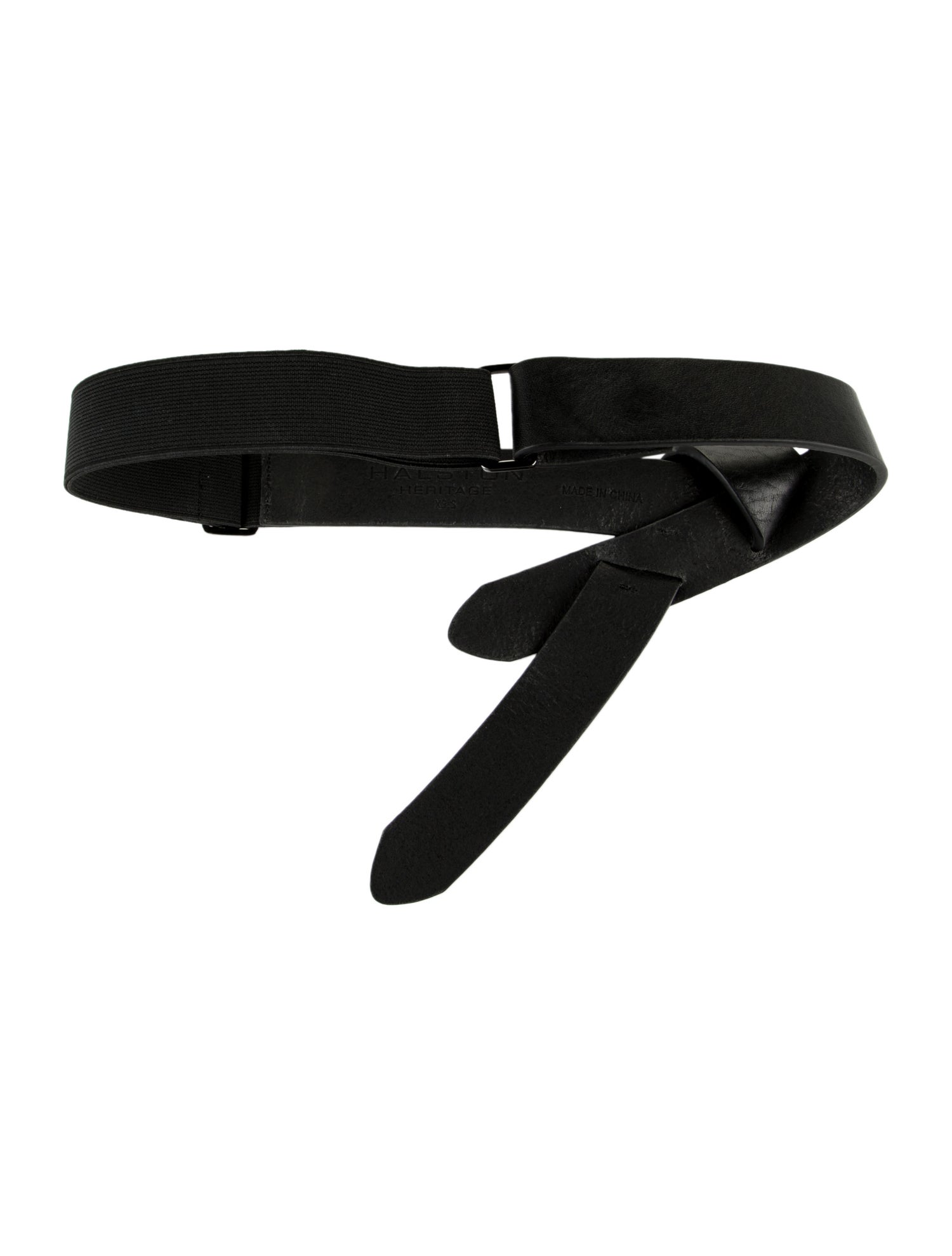 Halston Heritage Skinny Leather Belt