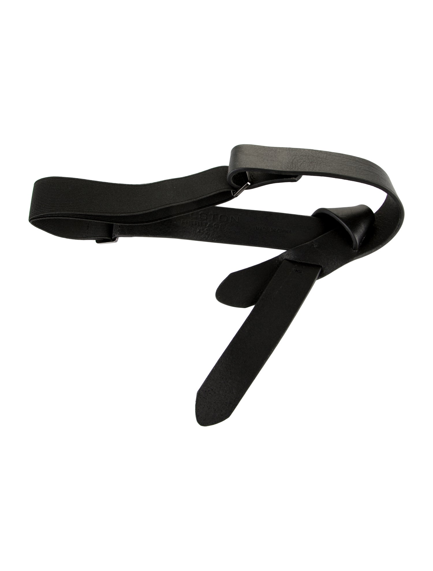 Halston Heritage Skinny Leather Belt