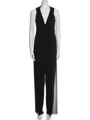 Halston Heritage Jumpsuits and Rompers Plunge Neckline Jumpsuit US 0 | XS