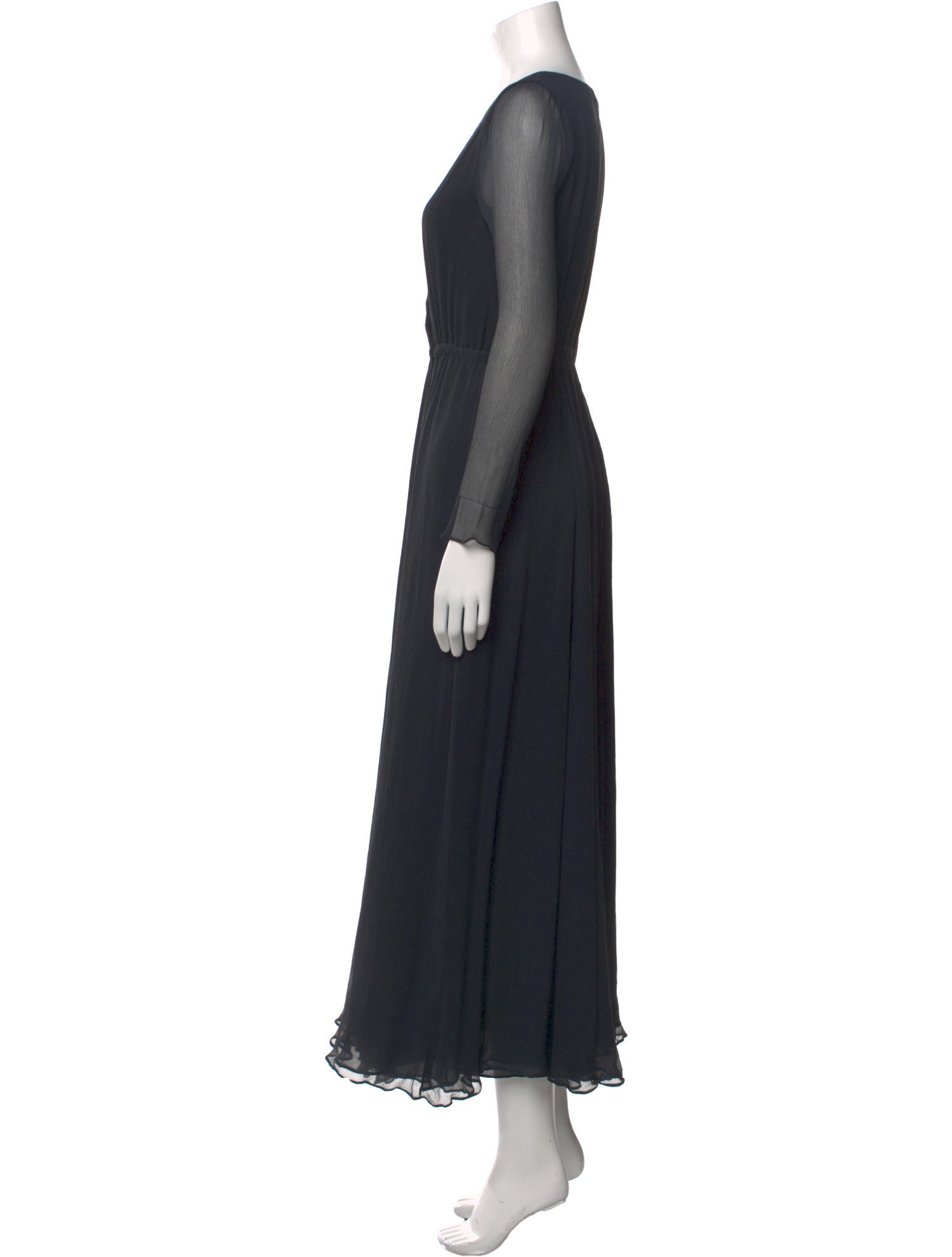 Halston Heritage V-Neck Long Dress