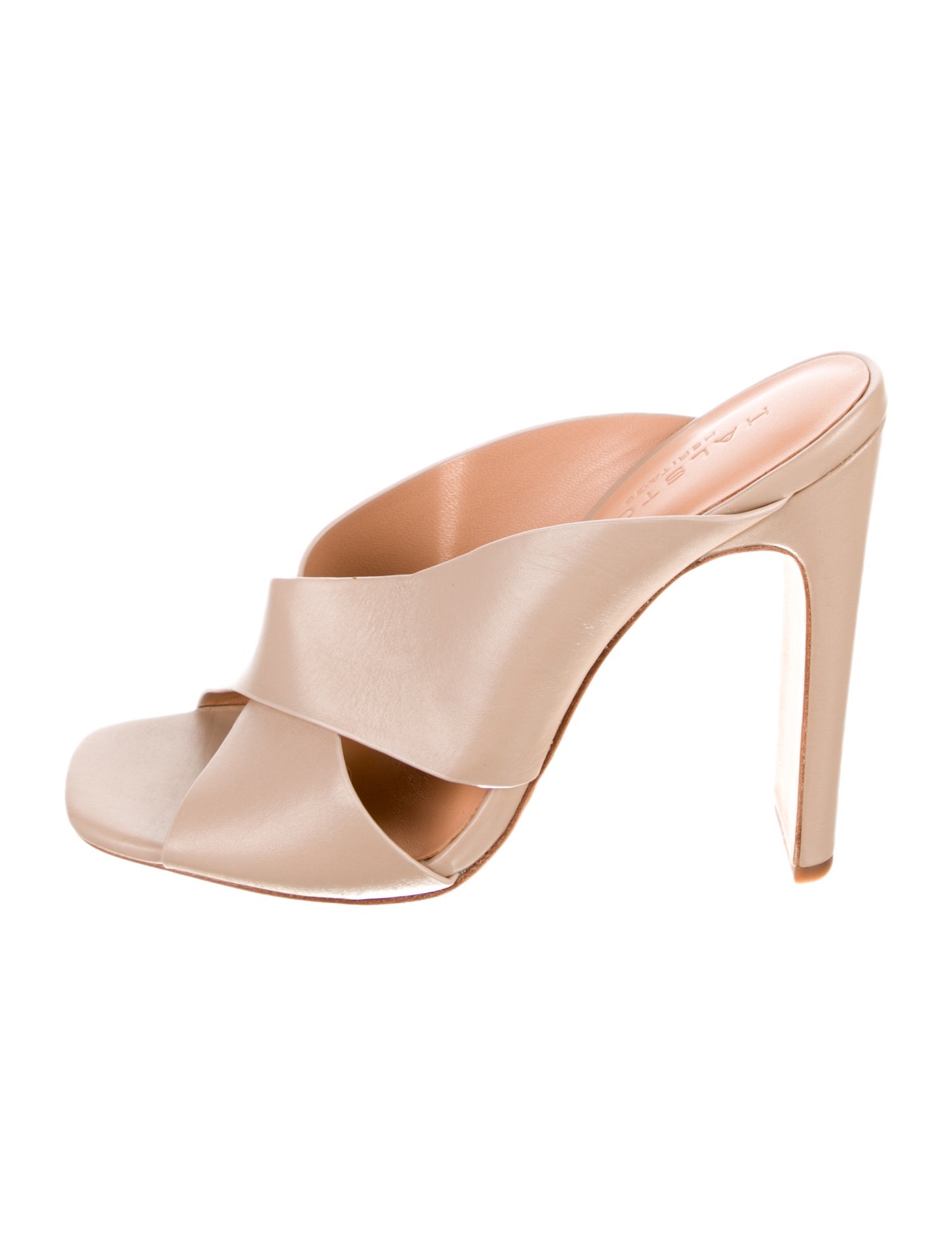 Halston Heritage Leather Slides