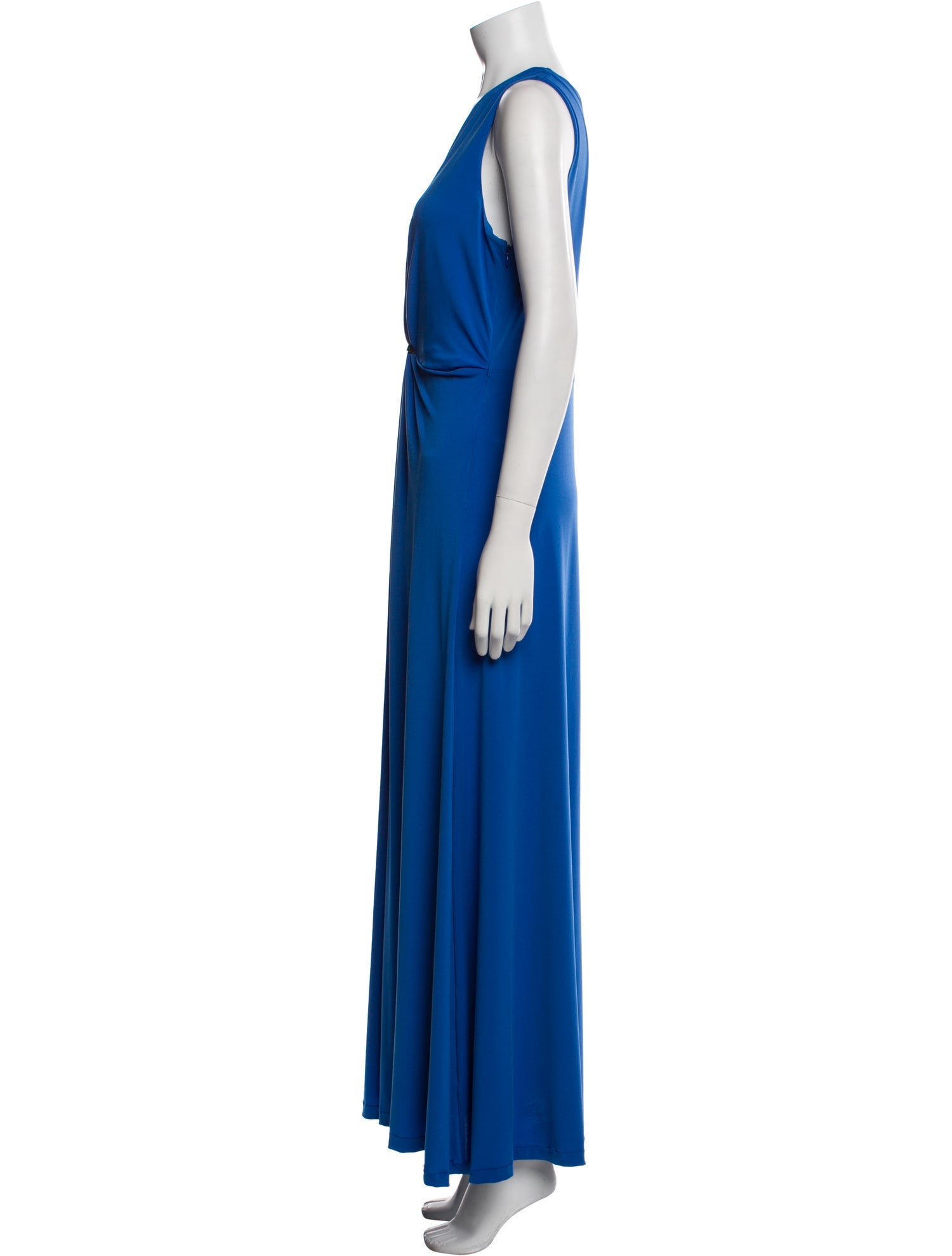 halston heritage blue dress Halston Heritage Blue Structured Faille Dress Sz 0 Notch Neck Women's New