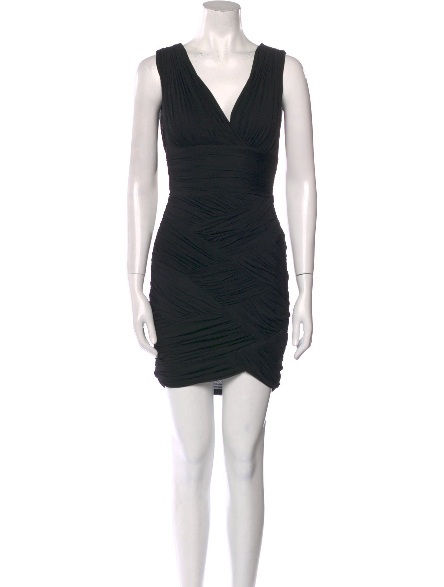 Halston Heritage V-Neck Mini Dress